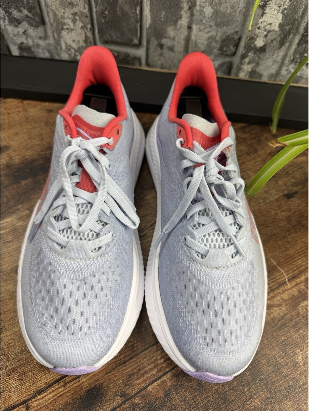 HOKA Mach 6 Women’s Pale Dusk/Gull Low Top Lace-Up Logo Mesh Rubber - Picture 2 of 7